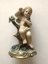 Statua/statuetta Capodimonte Porcellana Puttino Putto Angioletto Cherubino #2