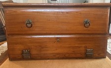 Cassettiera antica in pino stile casale arredamento 2 cassetti - estraibile e a discesa lunga 28"