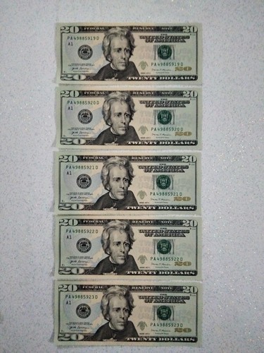 Usa dollari mai circolati - usa, 20