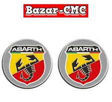 2 adesivi LOGO scritta stemma ABARTH emblema adesivo stickers 12mm Fiat 500