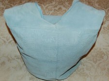 Borsa donna a sacca, Azzurro, Pelle scamosciata, Usata