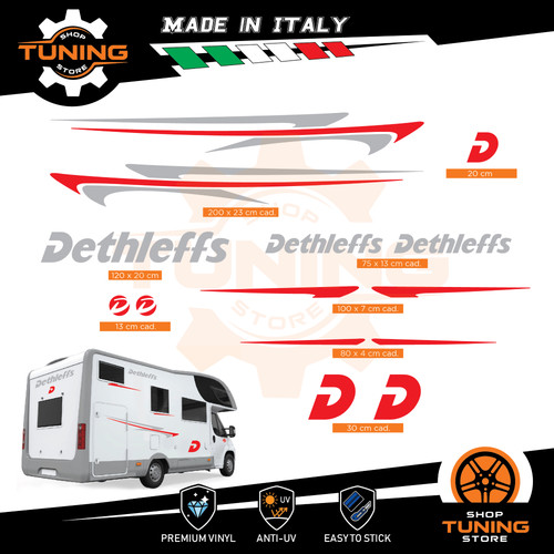 Kit adesivi camper dethleffs - adesivi,