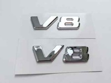 1 x V8 Emblema Segno Cromato