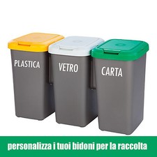6 adesivi bidoni raccolta