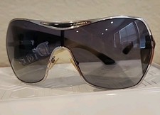 Occhiali da sole AUTENTICI Christian Dior Gaucho 1 maschera scudo argento John Galliano