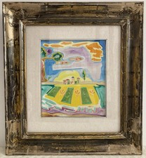 Luciano Schifano: “Casolari e Campi Coltivati”