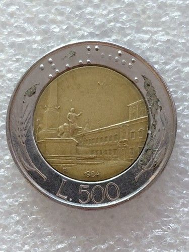 Italy 1984 500 lire coin - italy,