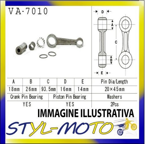 Biella motore vesrah 7010 - biella,
