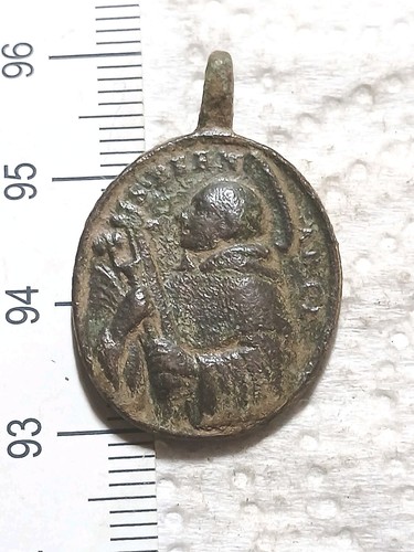 Antica medaglia votiva bronzo - medaglia,