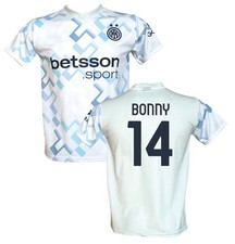 Maglia Bonny 14 Inter Away 2025 2026 Ghost Aqua Bianca ufficiale LC sport