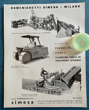 Rarissima Pubblicità Macchine Edili DOMENIGHETTI SIMESA-Milano 1960