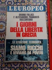 L'EUROPEO 32 1974 ORIANA FALLACI PANAGULIS LISA GASTONI CLAUDIO MUTTI 