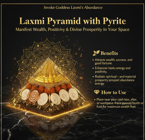 Pyrite laxmi pyramid - pyramid, orgonite