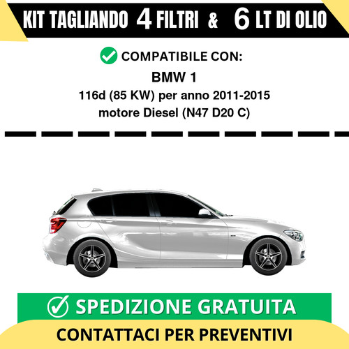 Tagliando per bmw 116d - bmw, kw
