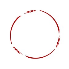 Adesivi cerchi rosso lucido - adesivi,