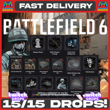 Battlefield 6 BF6 TWITCH DROPS - TUTTI DISPONIBILI 11/11 - PELLE SOLDATO - PELLE NATO