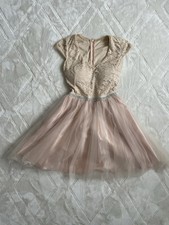 Abito rosa blush pizzo e tulle