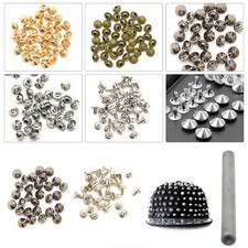 Punk Forma Borchie Con Fissaggio Mano Attrezzo per Borse Giacca Trouser 6.5/9mm