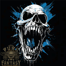 T-shirt uomo Screaming Skull Goth Horror gotico metallo pesante 100% cotone