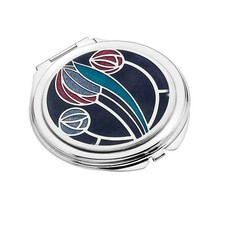 Compact Mirror Silver Plated