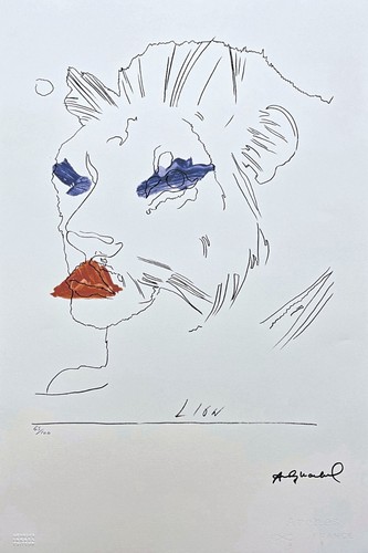 Andy warhol lion signed - -,