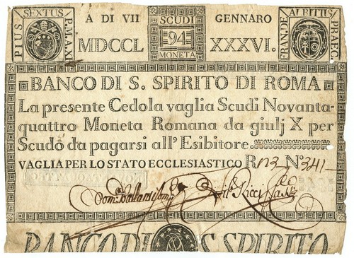 Scudi cedola banco santo - cedola,