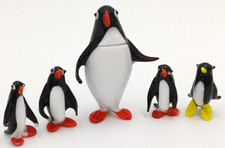 PINGUINI MINIATURE VETRO DI