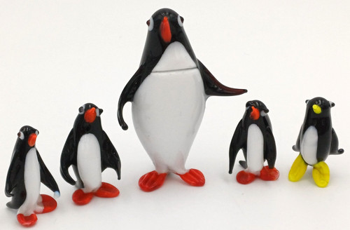 Pinguini miniature vetro - miniature,
