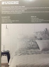 COMPLETO LETTO-ZUCCHI-Lenzuola SOPRA-SOTTO Angoli-DOPPIE FEDERE-SINGOLO/MATRIMON