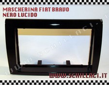 MASCHERINA AUTORADIO FIAT BRAVO dal 2007 in poi colore NERO LUCIDO doppio  2 DIN