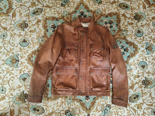 Giacca pelle belstaff gold - di,