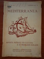SARDEGNA - MEDITERRANEA RIVISTA DI CULTURA ISOLANI N° 1 ANNO 1929 COP. DELITALA