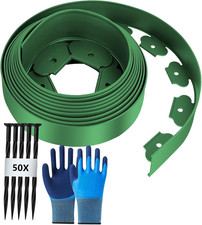 Bordura per Aiuola Flessibile, Bordi per Aiuole Giardino, Lunghezza 10 M, Altezz