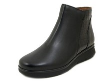 Stivaletti Donna in Pelle Nappa Nero Pianta Larga Plantare Estraibile PITILLOS