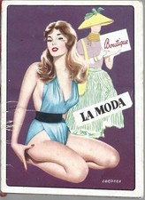 La Moda -  Calendarietto da Barbiere 1960 -  Mignani Bologna - Disegna Cordara