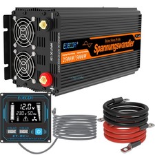 EDECOA Inverter convertitore di tensione sinusoidale puro 2500W/5000W 12V 230V ETRC V4