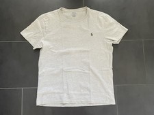 orig. Polo Ralph Lauren taglia M custom slim fit t-shirt beige manica corta girocollo