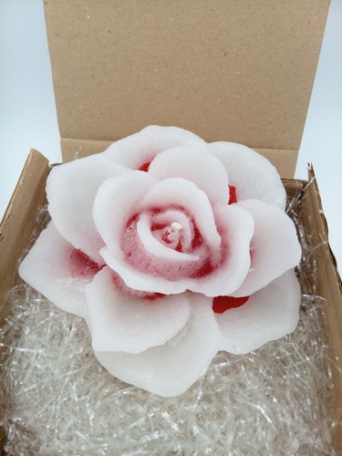 Candela artistica fiore rosa - fiore,
