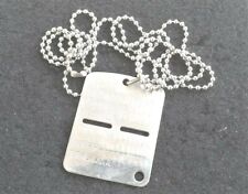 Piastrina riconoscimento originale Es.Italiano compilata periodo anni '80 rara