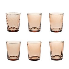 Set bicchieri acqua pesca - set, 6
