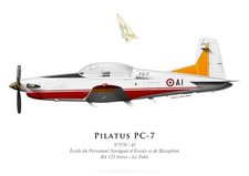 Print Pilatus PC-7 n°579, EPNER, BA 125 Istres (par L. de Vries)