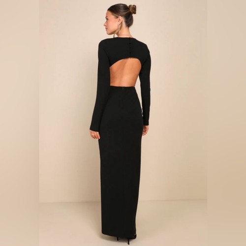 Maxi abito nero lulus - abito,