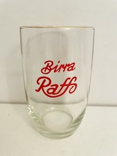 ? Birra Raffo Raro Bicchiere anni 50 dalla forma bombata e bordino in oro