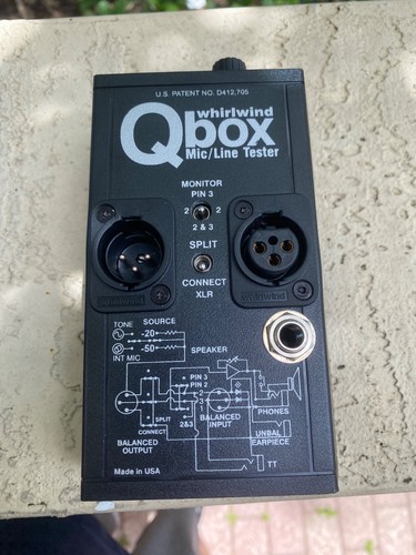 Whirlwind qbox mic line tester - whirlwind,
