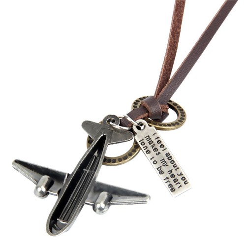 Collana con ciondolo aeroplano - collana,