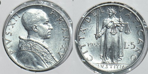 Vaticano 1953 lire fdc - 1953,