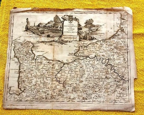 Antica carta geografica del - geografica,