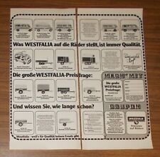 Rara Pubblicità WESTFALIA VW JOKER CAPTAIN James Cook Mercedes Camper 1981