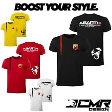 T-Shirt ABARTH Maglietta Logo Scorpione Maniche Corte Cotone Tshirt Leggera Uomo