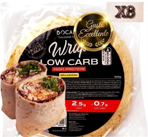 Piadine low carb 8x40 - carb,
